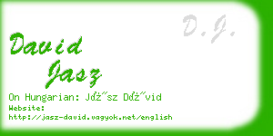 david jasz business card